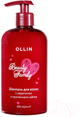 Шампунь для волос Ollin Professional Beauty Family С кератином и протеинами шелка (500мл)