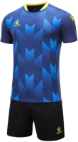 Футбольная форма Kelme Short-Sleeved Football Suit / 8251ZB1003-416 (2XL, темно-синий/черный) - 