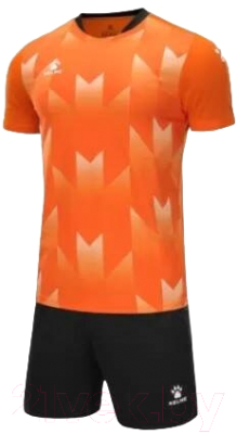 Футбольная форма Kelme Short-Sleeved Football Suit / 8251ZB1003-907 (XS, оранжевый/черный)