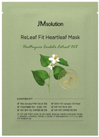 Маска для лица тканевая JMsolution С экстрактом гуттуинии Releaf Fit Heartleaf Mask (30мл) - 