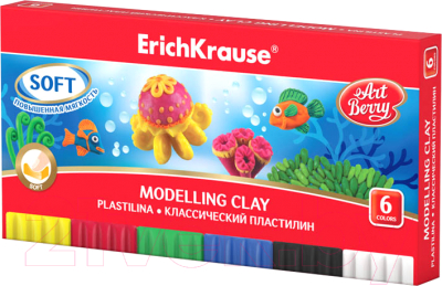 Пластилин Erich Krause ArtBerry / 58528 (6цв)