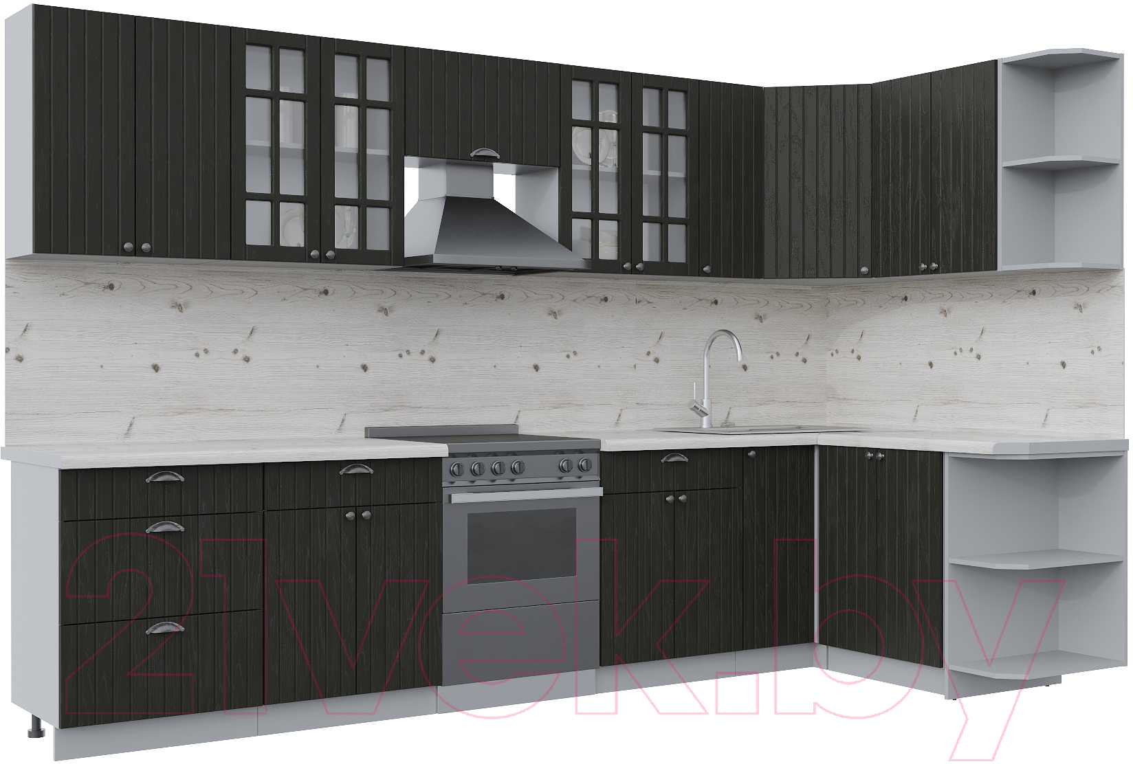 Готовая кухня Интерлиния Берес 1.5x3.3 правая