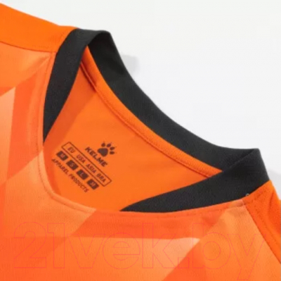 Футбольная форма Kelme Short-sleeved football Suit / 8251ZB3003-907 (р.110, оранжевый/черный)