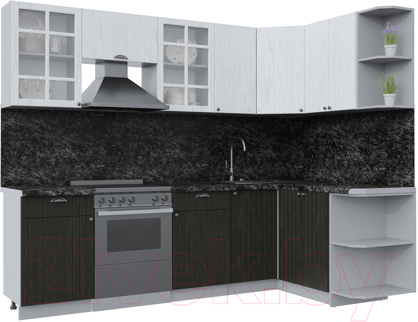 Готовая кухня Интерлиния Берес 1.5x2.6 правая