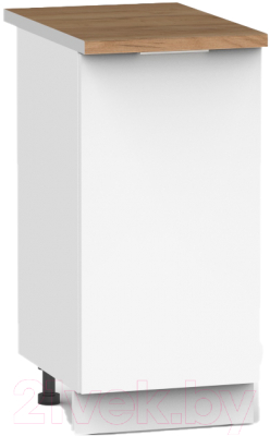 Шкаф-стол кухонный Интермебель Микс Топ ШСР 850-1-300 (белый премиум/дуб крафт золотой)