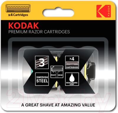 Набор сменных кассет Kodak Premium Razor / Cat 30425125 (4шт)