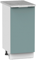 Шкаф-стол кухонный Интермебель Микс Топ ШСР 850-1-300 (сумеречный голубой/мрамор лацио светлый) - 