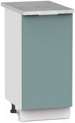 Шкаф-стол кухонный Интермебель Микс Топ ШСР 850-1-300 (сумеречный голубой/мрамор лацио светлый)