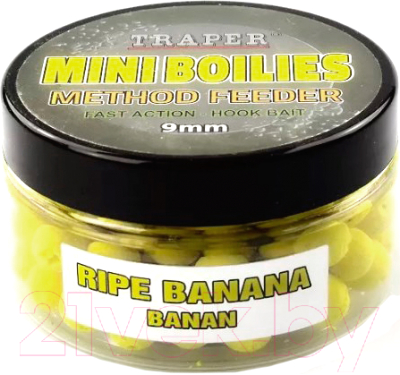 Насадка рыболовная Traper Method Feeder Mini Boilies Банан / 18393 (50г)