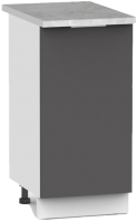 Шкаф-стол кухонный Интермебель Микс Топ ШСР 850-1-400 (графит серый/мрамор лацио светлый) - 