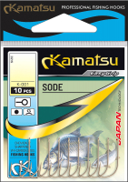 Набор крючков рыболовных KAMATSU Sode Red / 510100808 (10шт) - 