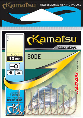 Набор крючков рыболовных KAMATSU Sode Red / 510100808 (10шт)