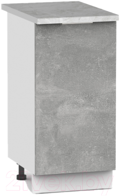 Шкаф-стол кухонный Интермебель Микс Топ ШСР 850-1-400 (бетон/мрамор лацио светлый)