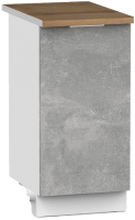 Шкаф-стол кухонный Интермебель Микс Топ ШСР 850-1-400 (бетон/дуб фигурный светлый) - 