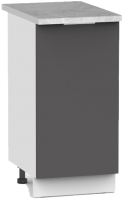 Шкаф-стол кухонный Интермебель Микс Топ ШСР 850-1-300 (графит серый/мрамор лацио светлый) - 