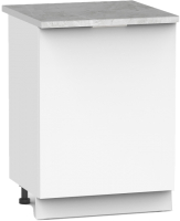 Шкаф-стол кухонный Интермебель Микс Топ ШСР 850-1-500 (белый премиум/мрамор лацио светлый) - 