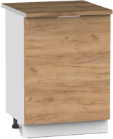 Шкаф-стол кухонный Интермебель Микс Топ ШСР 850-1-500 (дуб крафт золотой/дуб фигурный светлый) - 