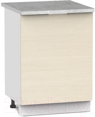 Шкаф-стол кухонный Интермебель Микс Топ ШСР 850-1-500 (вудлайн кремовый/мрамор лацио светлый)