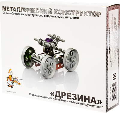 

Конструктор, Металлический с подвижными деталями Дрезина / 02031