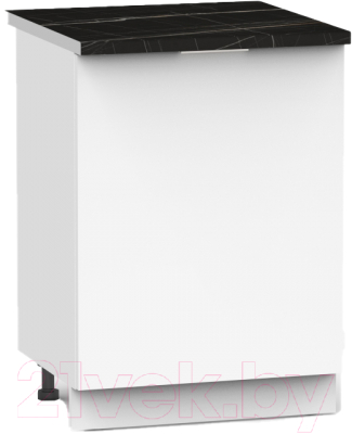 Шкаф-стол кухонный Интермебель Микс Топ ШСР 850-1-600 (белый премиум/тунис)