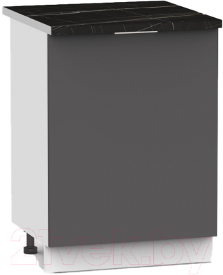 Шкаф-стол кухонный Интермебель Микс Топ ШСР 850-1-600 (графит серый/тунис)