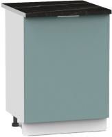 Шкаф-стол кухонный Интермебель Микс Топ ШСР 850-1-600 (сумеречный голубой/тунис) - 