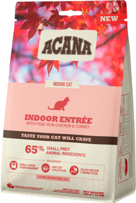 Сухой корм для кошек Acana Indoor Entree Cat с птицей и рыбой / 2188 (1.8кг)