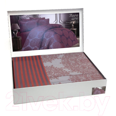 Комплект постельного белья Karven Бамбук евро / N065 Tiara (бордовый)