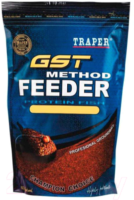 Прикормка рыболовная Traper GST Method Feeder Макси черный / 00233 (750г)