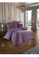 Комплект постельного белья Karven Бамбук евро / N065 Jardin (бордовый) - 