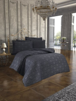 Комплект постельного белья Karven Бамбук евро / N065 Jardin (темно-серый) - 