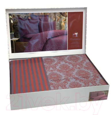 Комплект постельного белья Karven Бамбук евро / N065 Monaco (бордовый)