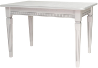Обеденный стол Мебелик Васко В 89Н (белый/серебристый) - 