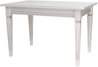 Обеденный стол Мебелик Васко В 86Н (белый/серебристый) - 