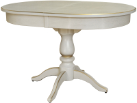 Обеденный стол Мебелик Тарун 4 (слоновая кость/золото) - 