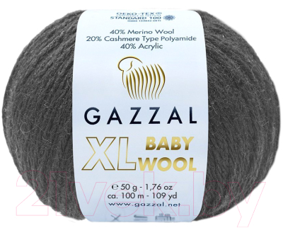 Пряжа для вязания Gazzal Baby Wool Xl 803 (черный)