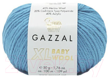 Пряжа для вязания Gazzal Baby Wool Xl 820 (голубой)