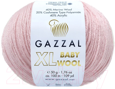 Пряжа для вязания Gazzal Baby Wool Xl 836  (нежно-розовый)