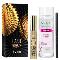 Набор декоративной косметики Avon Lash Genius Тушь для ресниц+Мицеллярная вода+Карандаш для глаз - 