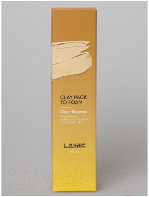 Пенка для умывания L.Sanic Pack Cica & Enzymes Clay Pack to Foam (150мл)