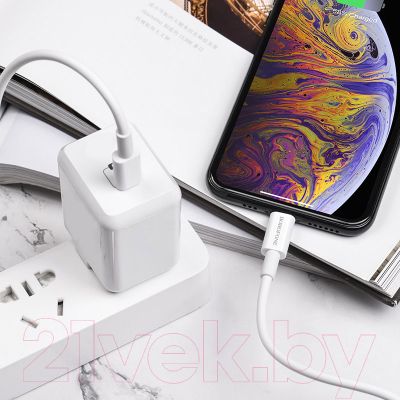 Кабель Borofone BX36 Union PD USB-C-8pin Lightning (1м, белый)