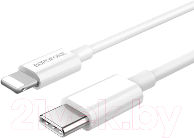 Кабель Borofone BX36 Union PD USB-C-8pin Lightning (1м, белый)