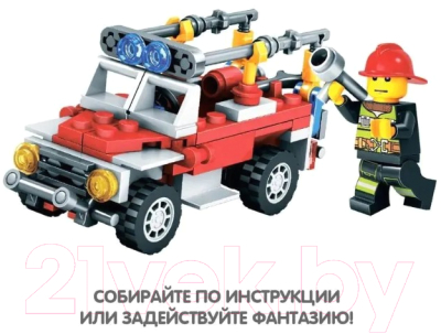 Конструктор Bondibon Пожарная служба Пожарная машина / ВВ5734 (97эл)