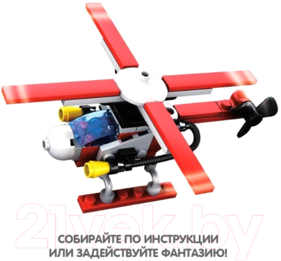 Изображение товара Конструктор Bondibon Пожарная Служба Вертолет / ВВ5730 (50эл)