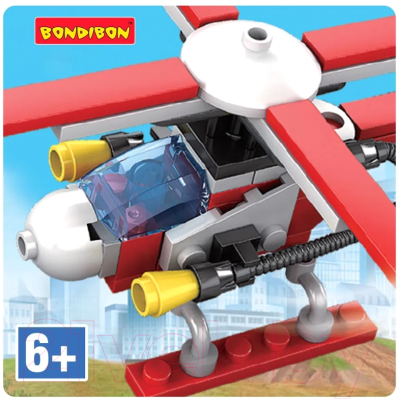 Изображение товара Конструктор Bondibon Пожарная Служба Вертолет / ВВ5730 (50эл)