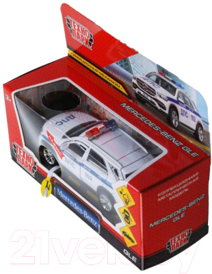 Автомобиль игрушечный Технопарк Mercedes-Benz Gle Полиция / GLE-12SLPOL-WH