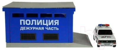 Гараж игрушечный Технопарк Гараж Полиция ВАЗ-2106 / GARAGESMA-20PLPOL-VAZ