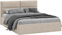 Каркас кровати ТриЯ Глосс Универсальный тип 1 160x200 (микровелюр Wellmart Dark Beige) - 
