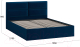 Миниатюра изображения товара Каркас кровати ТриЯ Глосс Универсальный тип 1 160x200 (велюр Confetti Blue)