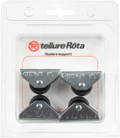 Комплект опор колесных для тележки складской Tellure Rota 25мм 15кг / 325300 (4шт) - 